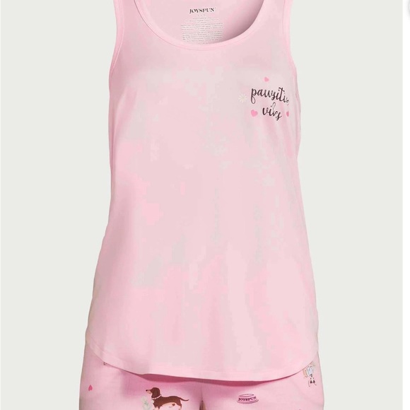 Joyspun Pink Sail 2 PC Print Tank Top/Shorts Pajama Set - Picture 11 of 11